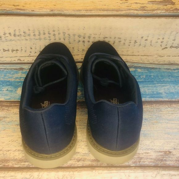 Mark Nason Men's Navy Blue Dress Knit Oxfords - Picture 2 of 8